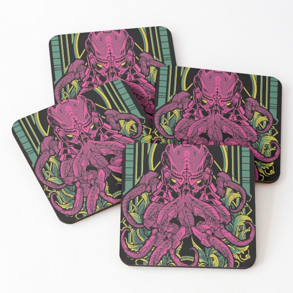 Item preview, dark cybernectic octopus robot with sacred geometry designed and sold by leen12 Art Designs Prints.