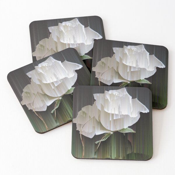 Item preview, Glitched White Rose designed and sold by JillyBeanDesign.