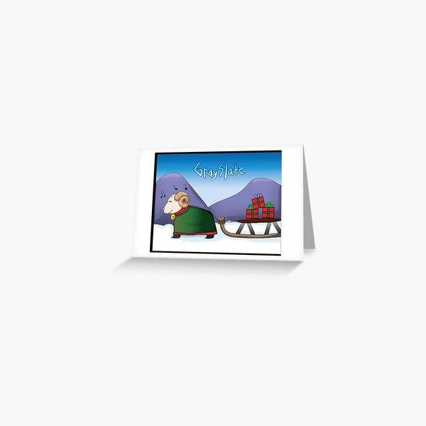 JC's Sleigh Christmas Card Greeting Card