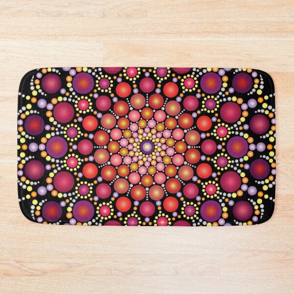 Item preview, Mandala in reds inspired on Muladhara Chakra designed and sold by mandalaspot.