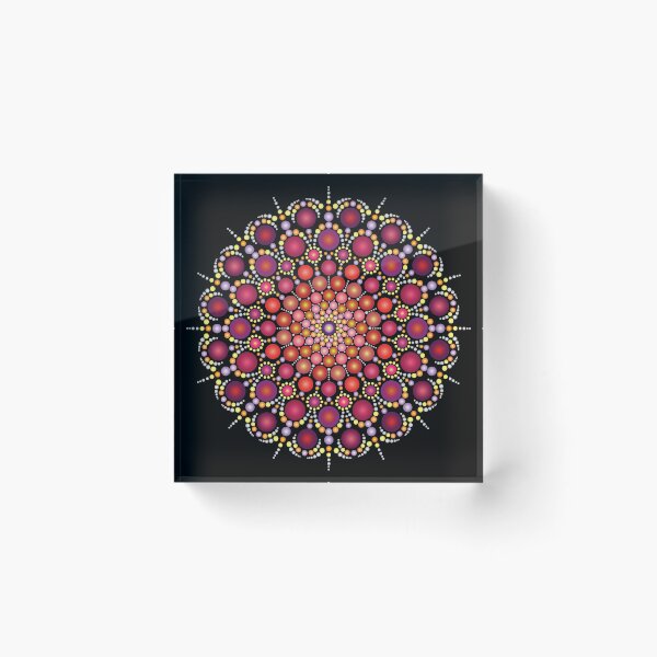 Item preview, Mandala in reds inspired on Muladhara Chakra designed and sold by mandalaspot.