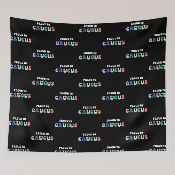 Item preview, Proud to Caucus Colorful Pastel Retro designed and sold by Good-Politics.