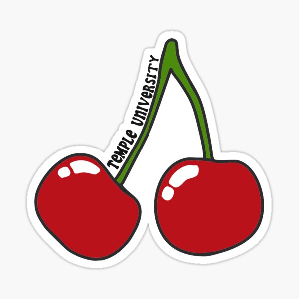 temple cherry Sticker