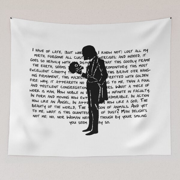 Item preview, Hamlet Silhouette with Yorick's Skull designed and sold by aleyna22.