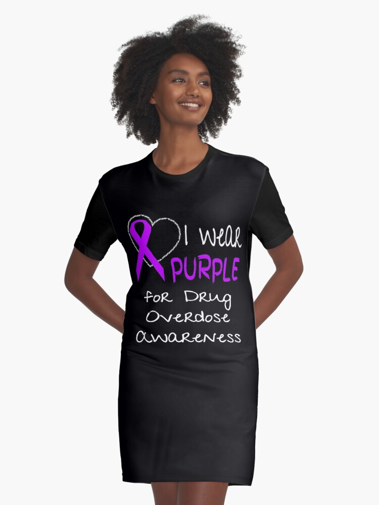 I Wear Purple For Drug Overdose Awareness Ribbon design Poster for Sale by  nikkidawn74