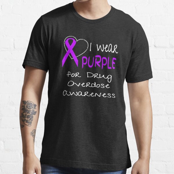 I Wear Purple For Drug Overdose Awareness Ribbon design Poster for Sale by  nikkidawn74