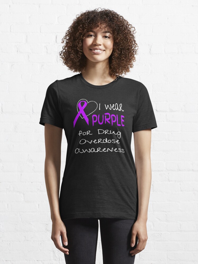 I Wear Purple For Drug Overdose Awareness Ribbon design Poster for Sale by  nikkidawn74