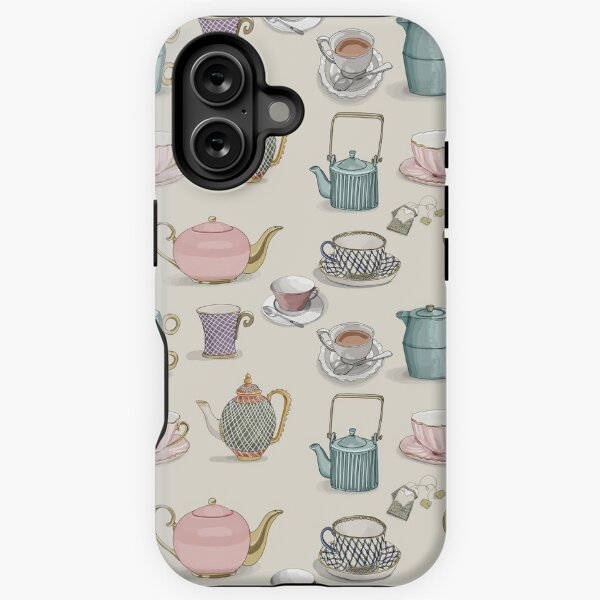 Item preview, Tea Cups and Teapots Pattern designed and sold by Valerie Hamill.