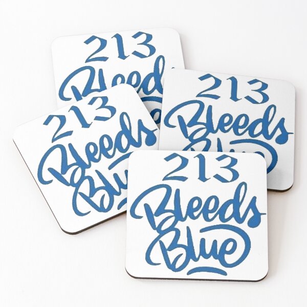 Item preview, Los Angeles Baseball - 213 Bleeds Blue designed and sold by AmericanTeeCo.
