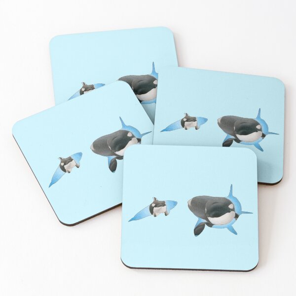 Item preview, Kyara and Takara the Killer Whale Silhouette designed and sold by ArtyOrca.