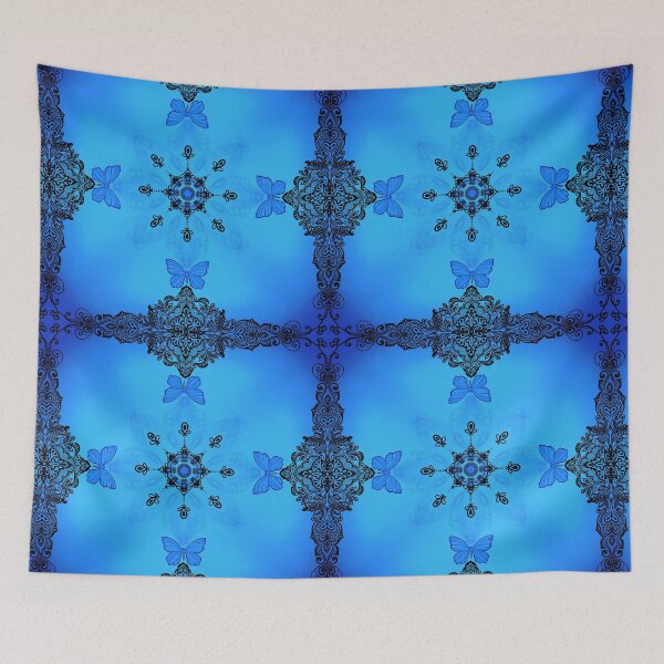 Aperçu de l'œuvre Dentelle papillon bleu créée et vendue par AmandaGoulart.