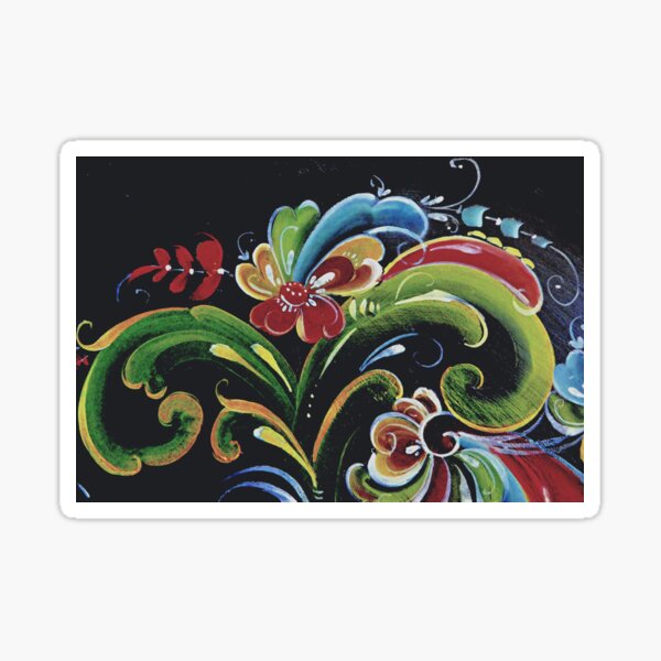 Rosemaling Art from Norway Sticker