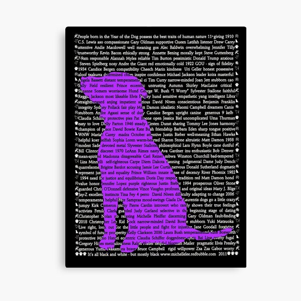 "The Year Of The Dog" Canvas Print