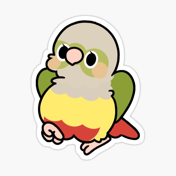 Artikel-Vorschau von Pinapple Green Cheek Conure - Kawaii Birken, designt und verkauft von blirbos.
