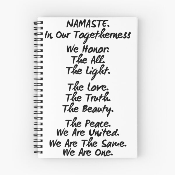 Item preview, Namaste In Our Togetherness We Are One Black Text designed and sold by TWMBDesigns.