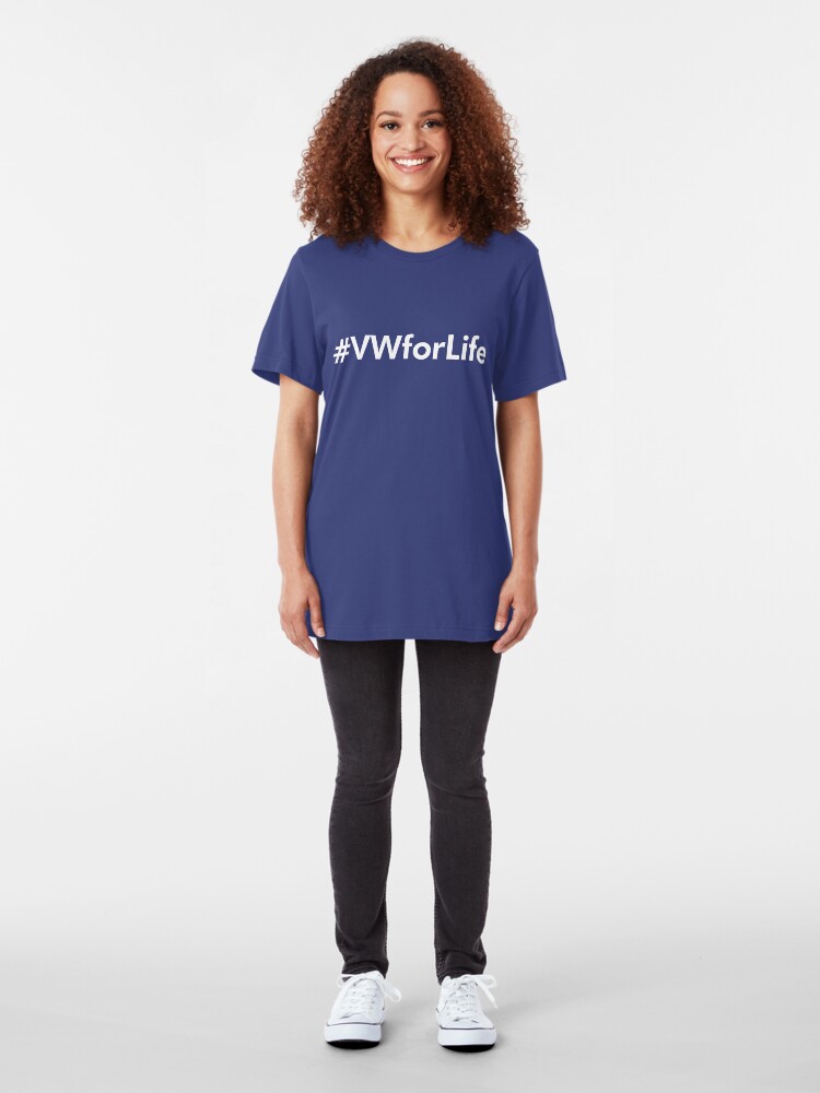 Alternate view of #VWforLife (White) Slim Fit T-Shirt