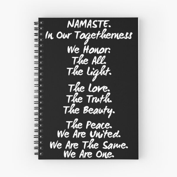 Item preview, Namaste In Our Togetherness We Are One White Text designed and sold by TWMBDesigns.