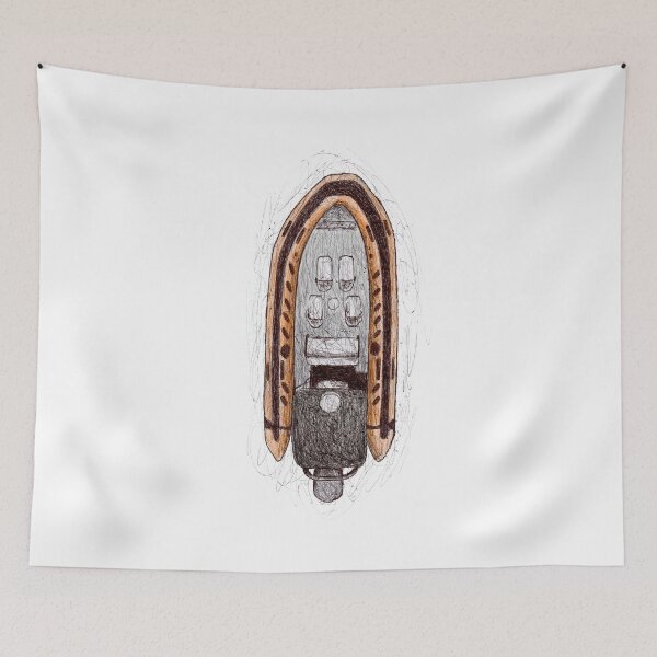 Item preview, Research Boat From Above Scribble designed and sold by ArtyOrca.