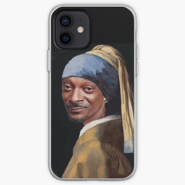Snoop Dogg, Snoop, Dog, Rapper with a pearl earring, Girl with a pearl earring, Johannes Vermeer, famous painting, masterpiece iPhone Soft Case