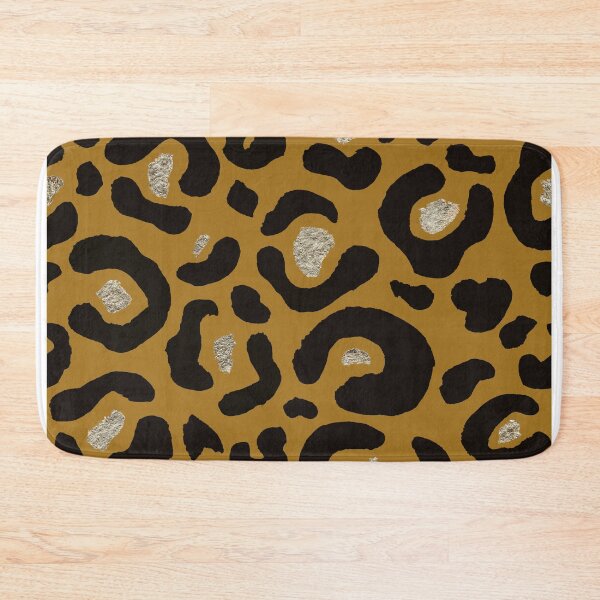 Item preview, Painted Leopard print with gold leaf Art Print designed and sold by suzzincolour.
