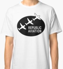 Republic Aviation Repro Logo (Black Ver.) Classic T-Shirt