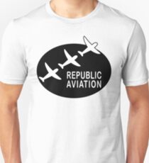 Republic Aviation Repro Logo (Black Ver.) Unisex T-Shirt