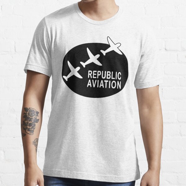 Republic Aviation Repro Logo (Black Ver.) Essential T-Shirt