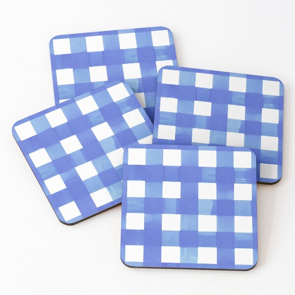 Item preview, Pantone Classic Blue gingham watercolour check pattern designed and sold by suzzincolour.