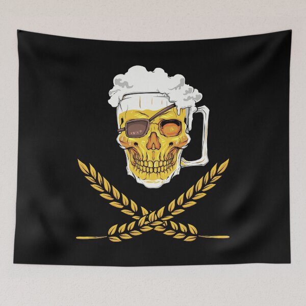 Item preview, Beer Mug Pirate Skull - Brewery Emblem - Alcohol designed and sold by anziehend.