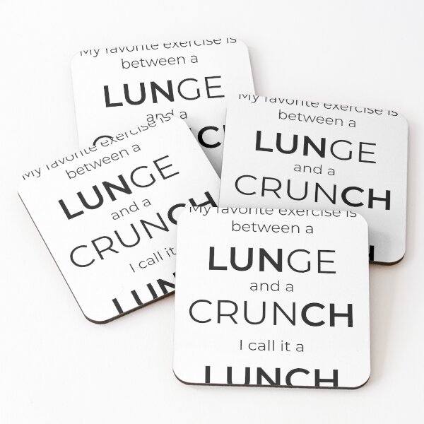 Item preview, Crunch + Lunge = LUNCH designed and sold by watwateroo.