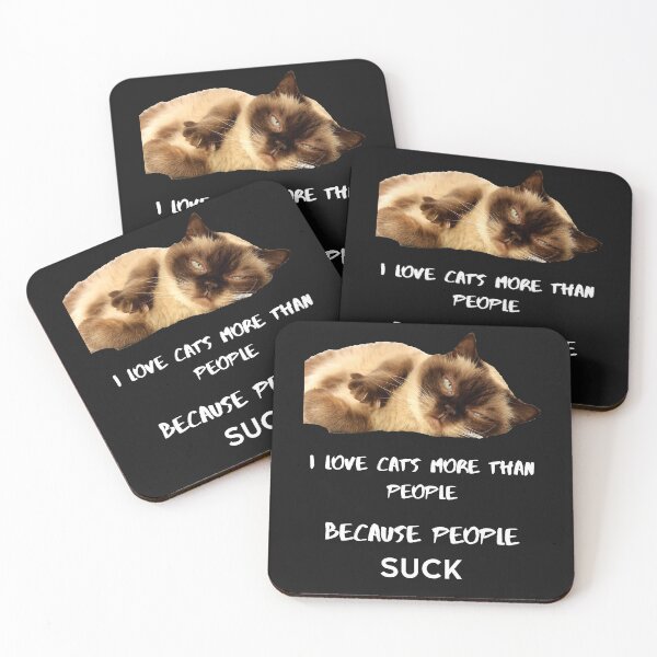 Item preview, I love Cats more than people because people suck designed and sold by jayne0524.