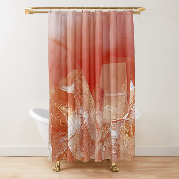 Crystal Peach Shower Curtain