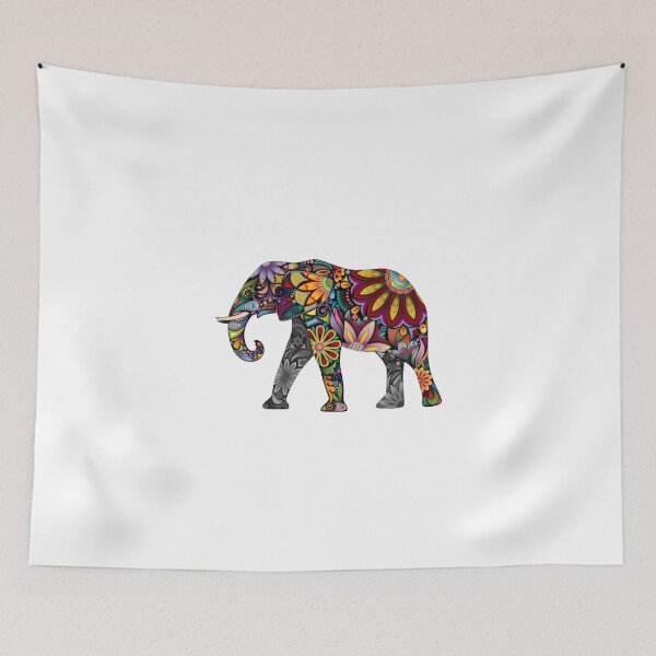 Item preview, Brightly colored elephant designed and sold by Ahimsazen.
