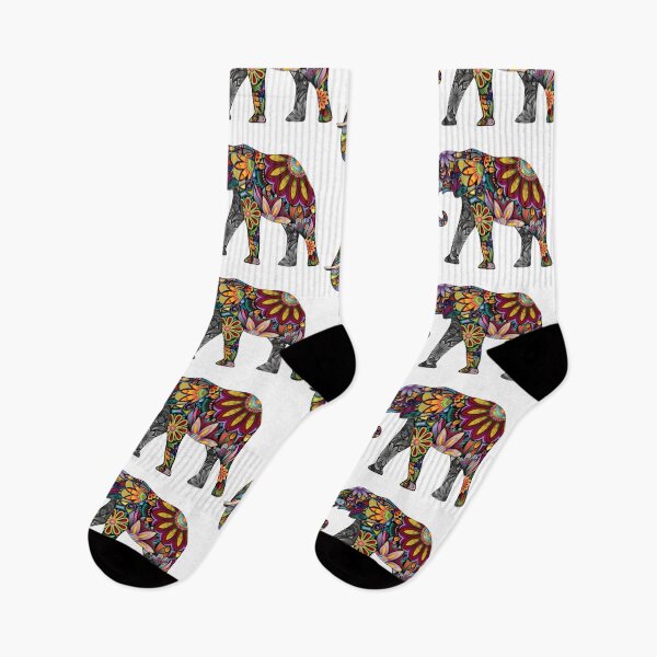 Item preview, Brightly colored elephant designed and sold by Ahimsazen.