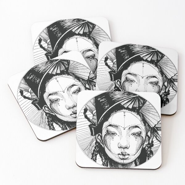 Item preview, Asian woman fantasy drawing - SIN HU designed and sold by ARTbubble.