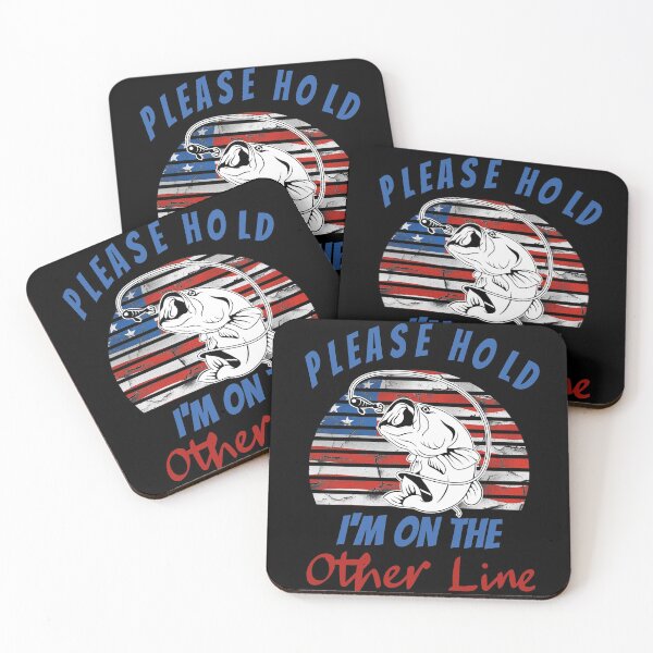 Item preview, Funny Vintage USA FLAG Please Hold I'm On The Other Line Fishing Lover Design designed and sold by SurgicalDesign.