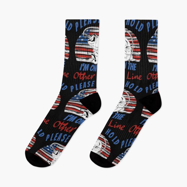 Item preview, Funny Vintage USA FLAG Please Hold I'm On The Other Line Fishing Lover Design designed and sold by SurgicalDesign.