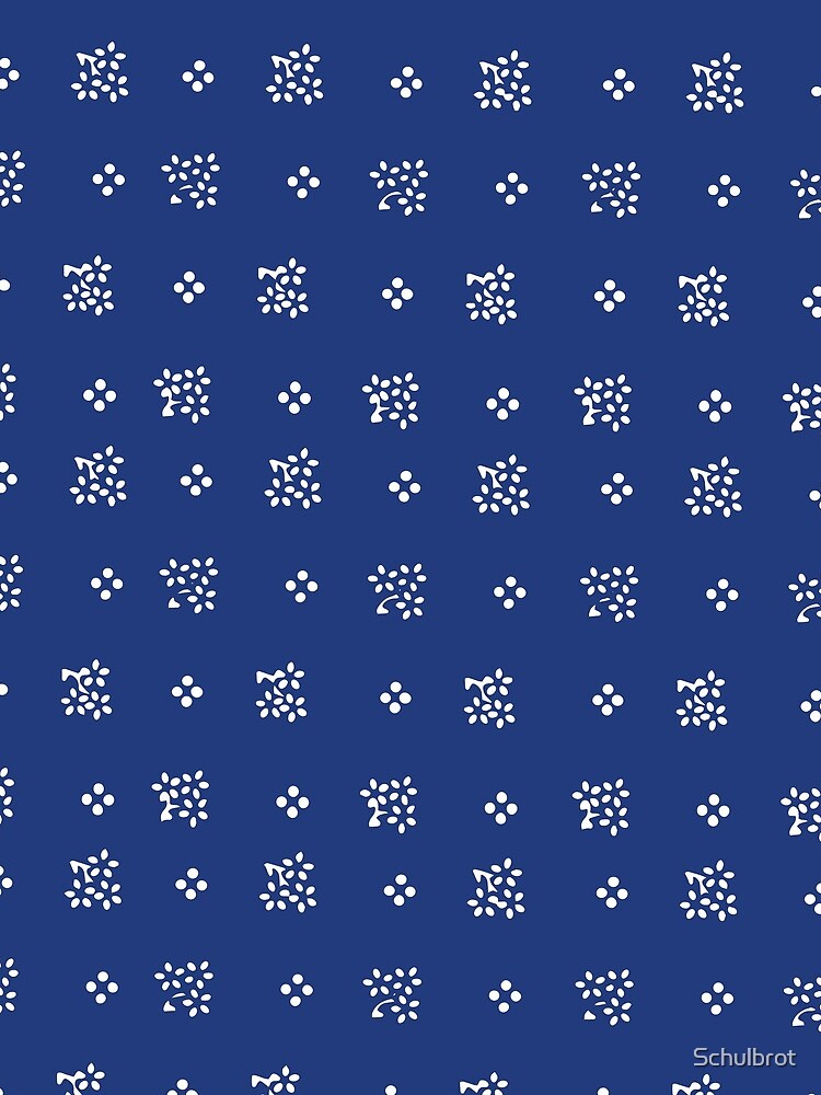 Historic vintage scatter flowers modern dark blue by Schulbrot