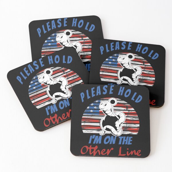 Item preview, Funny Vintage USA FLAG Please Hold I'm On The Other Line Fishing Lover Design designed and sold by SurgicalDesign.