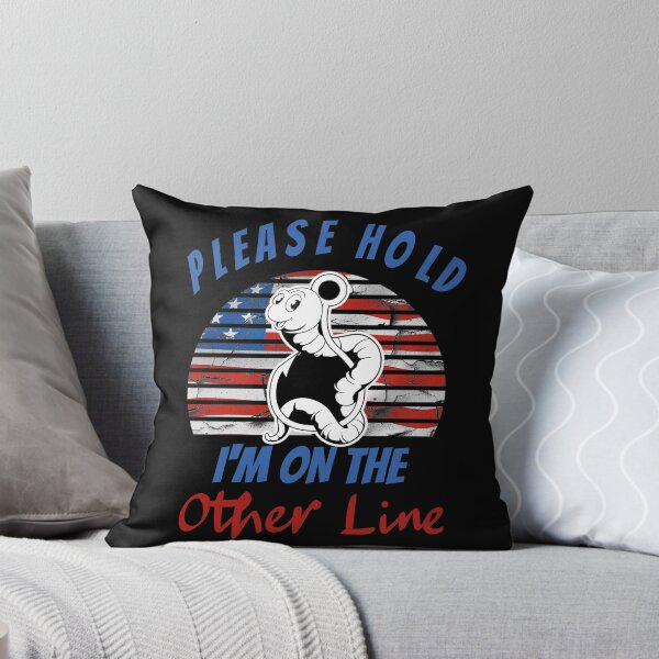 Item preview, Funny Vintage USA FLAG Please Hold I'm On The Other Line Fishing Lover Design designed and sold by SurgicalDesign.