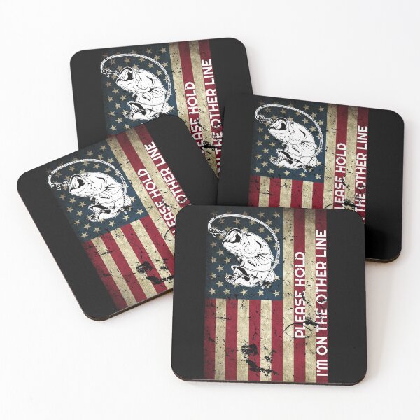 Item preview, Funny Vintage USA FLAG Please Hold I'm On The Other Line Fishing Lover Design designed and sold by SurgicalDesign.