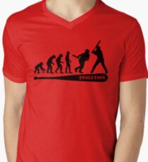 Baseball Evolution Men's V-Neck T-Shirt