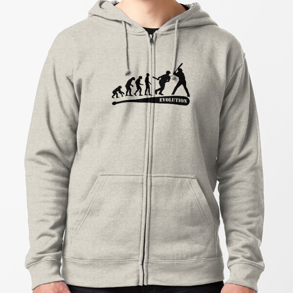 Baseball Evolution Zipped Hoodie