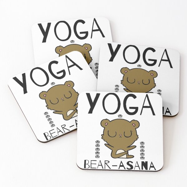 Item preview, Yoga Bear-Asana Black Text designed and sold by TWMBDesigns.