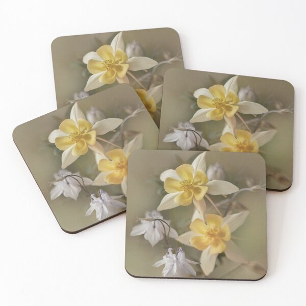 Item preview, White and yellow columbines designed and sold by JBlaminsky.