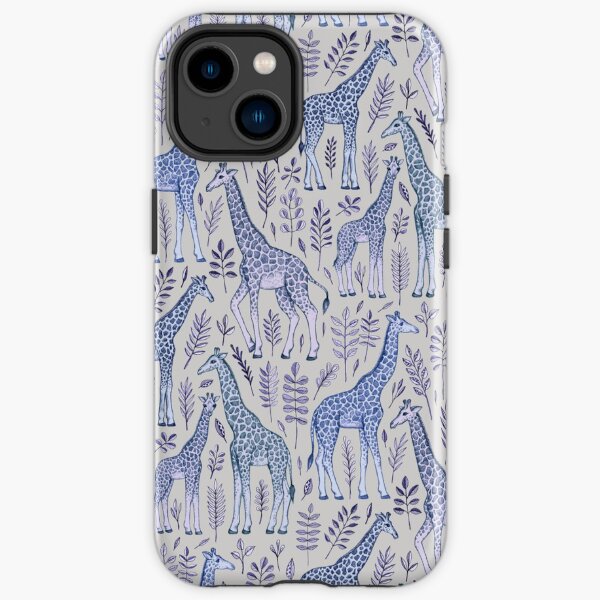 Blue Giraffe Pattern iPhone Tough Case
