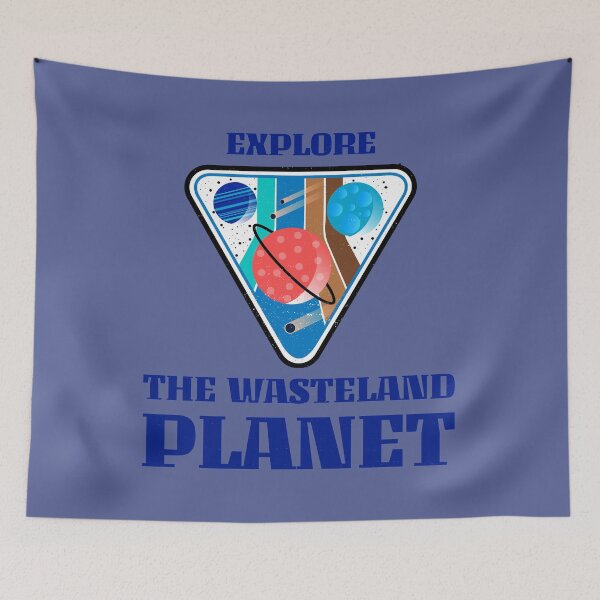 Item preview, EXPLORE THE WASTELAND PLANET BLUE designed and sold by CharlieCreator.