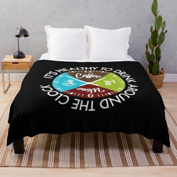Item preview, Coffee Tea Wine Gin Drinks Around The Clock Is Healthy Gift designed and sold by peter2art.