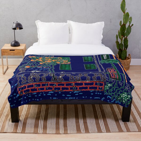 Night at an Italian Lake Throw Blanket