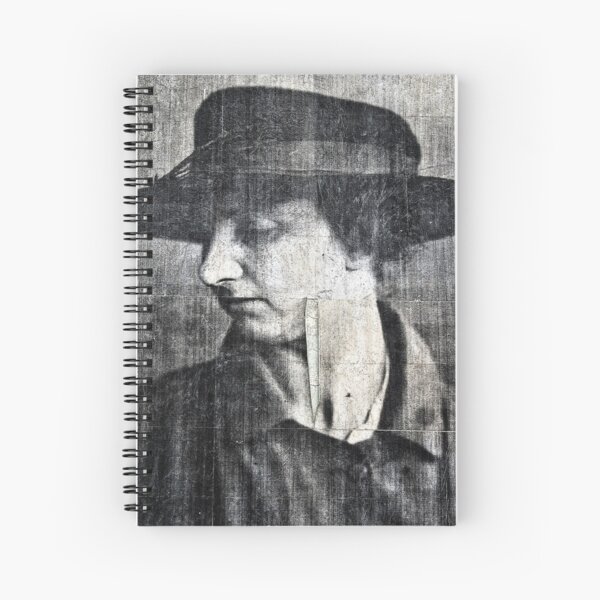 Woman on a wall Spiral Notebook